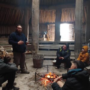 Learners from The Stable School’s Waikiki and Fistral classes explore Viking and Stone Age life during an educational visit to the Ancient Technology Centre in Cranborne, Dorset.
