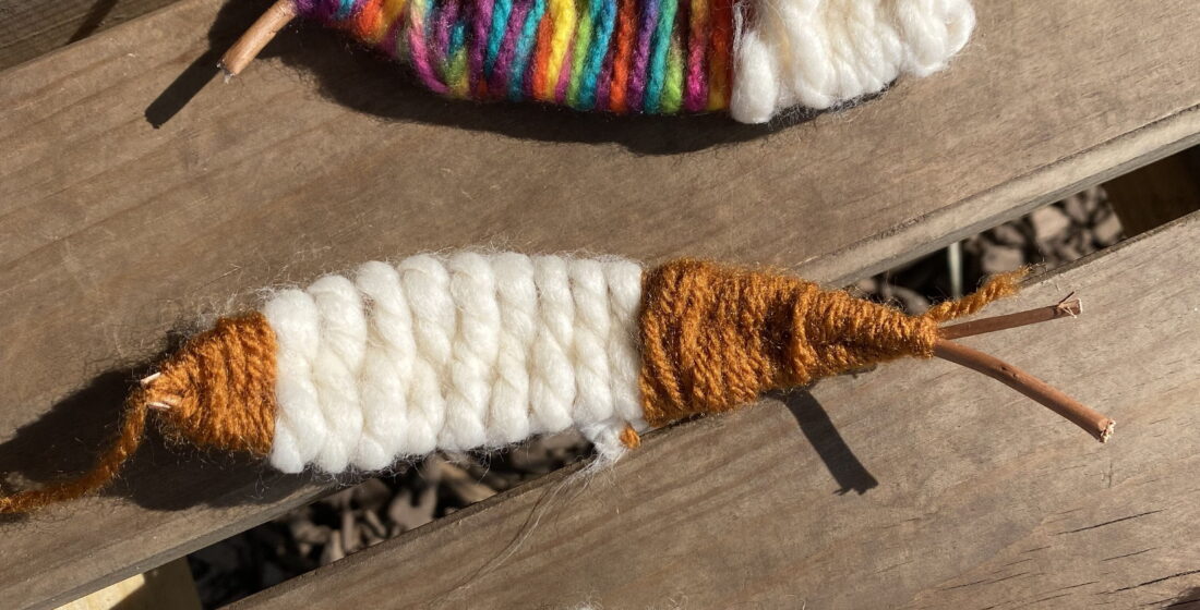 Learners from The Stable School taking part in bushcraft DIVE activities at St Catherine’s Hill, including nature crafts and outdoor learning experiences in Christchurch, Dorset.