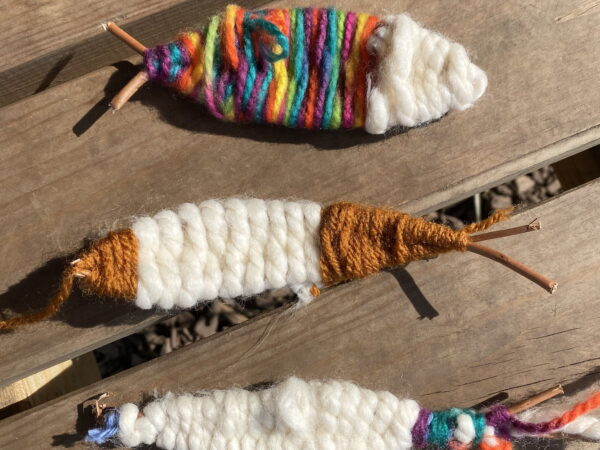 Learners from The Stable School taking part in bushcraft DIVE activities at St Catherine’s Hill, including nature crafts and outdoor learning experiences in Christchurch, Dorset.